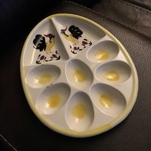 Vintage deviled egg platter